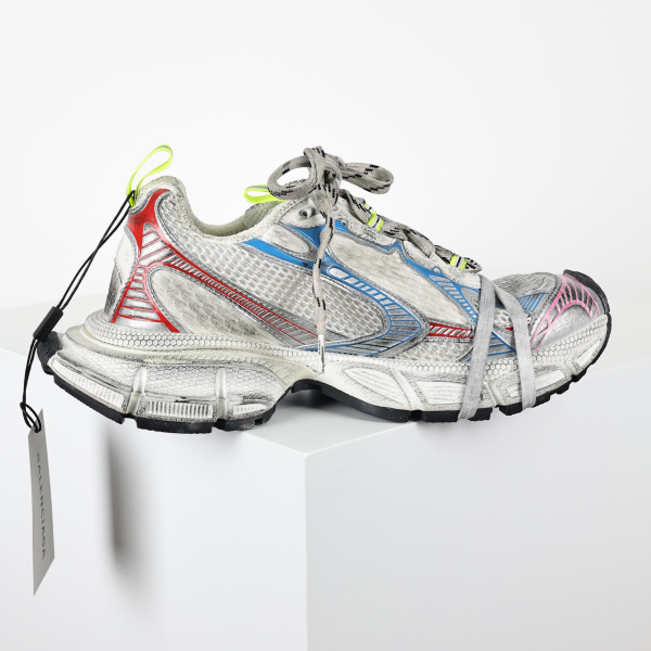 Balenciag* 3XL Ski Sneaker 'Worn-Out - White Blue Red'