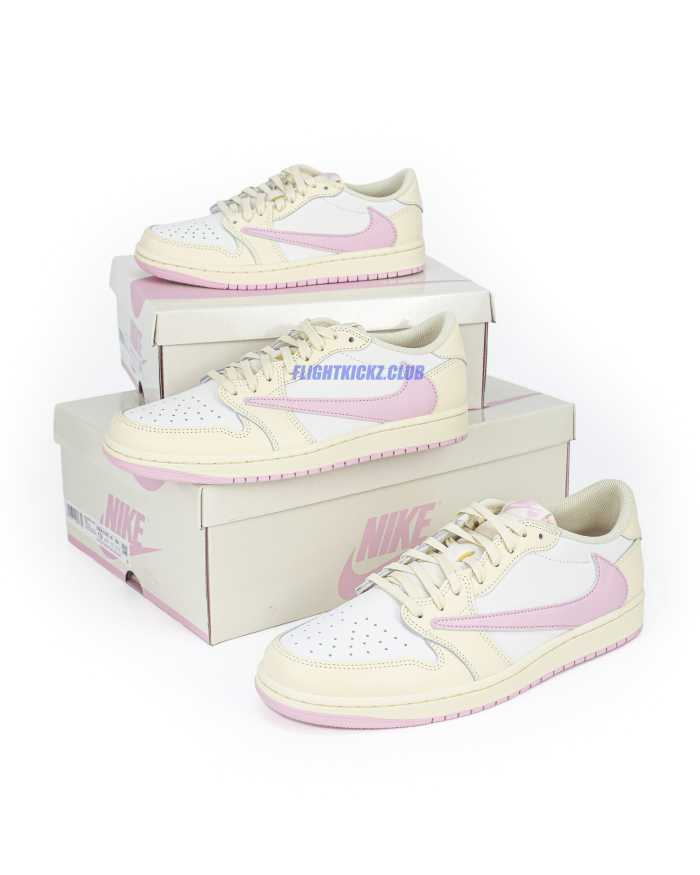 Travis Scott x Air Jordan 1 Low OG “Pink Pack”  Muslin Pink 2026 （A1）