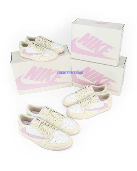 Travis Scott x Air Jordan 1 Low OG “Pink Pack”  Muslin Pink 2026 （A1）