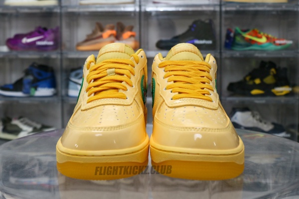 Nike Air Force 1 Low  Patent Leather Topaz Gold Pine