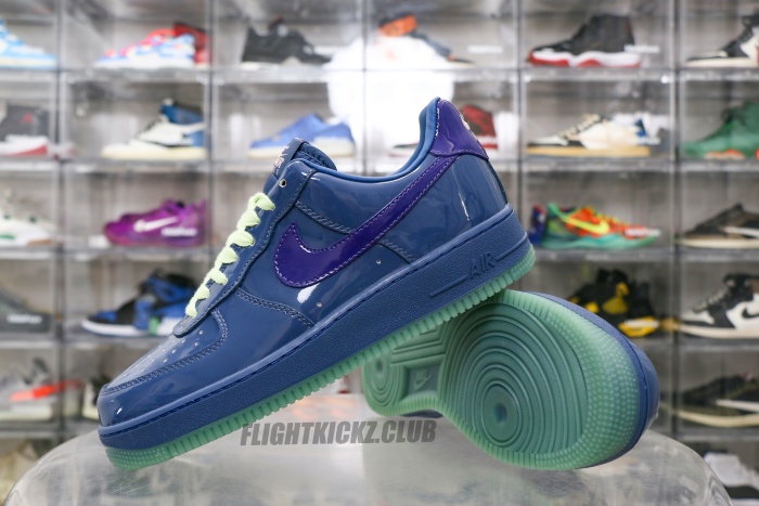 Nike Air Force 1 Low  Patent Leather Mystic Navy Grape Ice