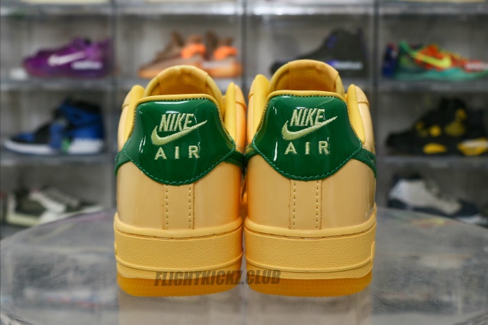 Nike Air Force 1 Low  Patent Leather Topaz Gold Pine