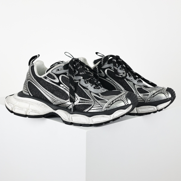 Balenciaga 3XL Lace-Up Black Silver