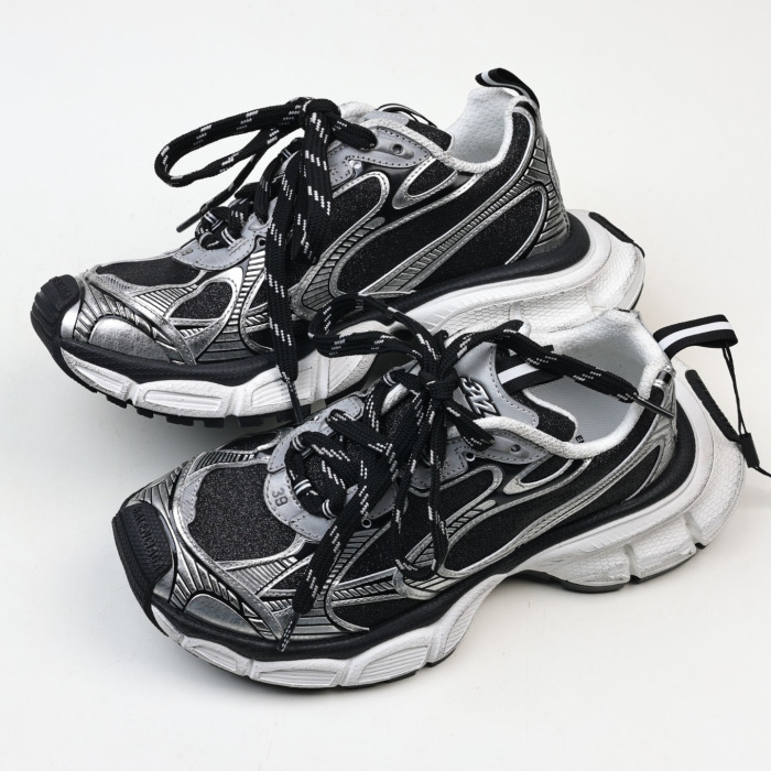 Balenciaga 3XL Lace-Up Black Silver
