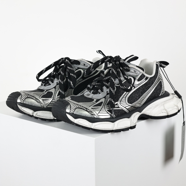 Balenciaga 3XL Lace-Up Black Silver