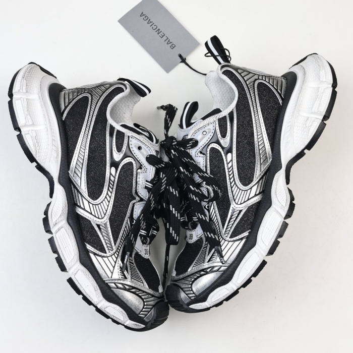 Balenciaga 3XL Lace-Up Black Silver