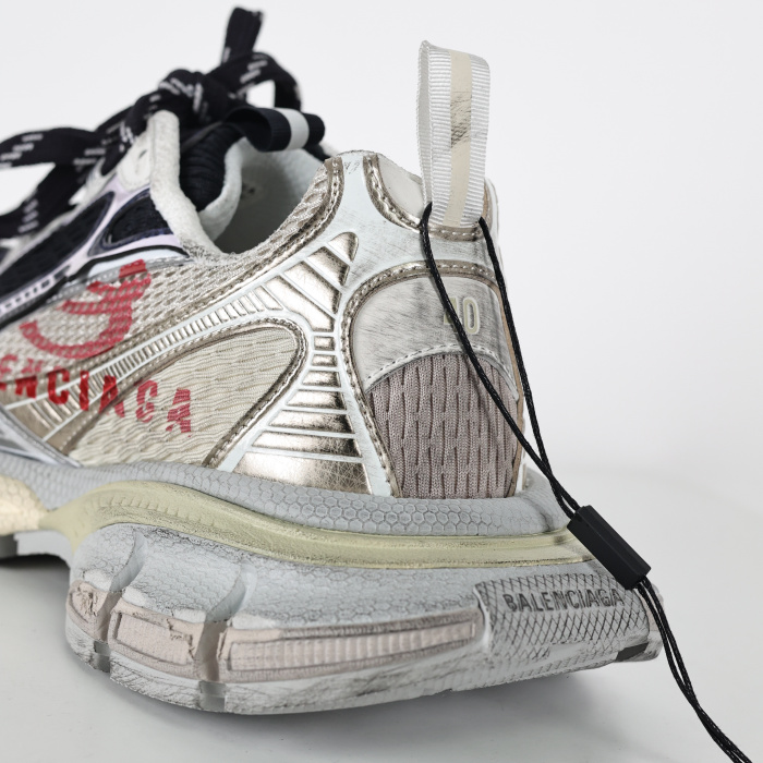 Balenciaga 3XL Split Logo sneakers in a white, red, and navy colorway