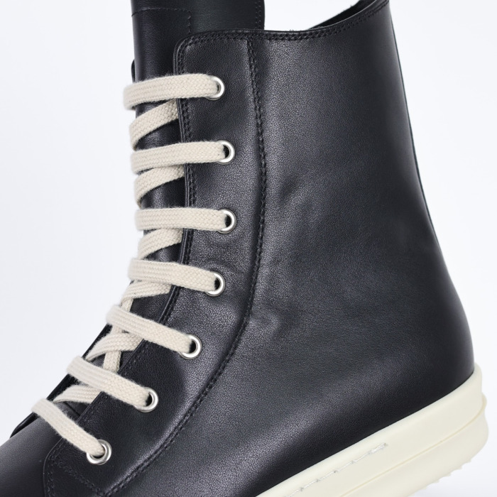 R!ck Owens Concordians Leather High Black Milk