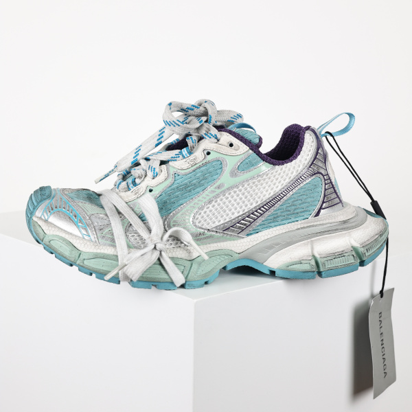 Balenciaga Blue 3XL Sneakers in Mesh & PU