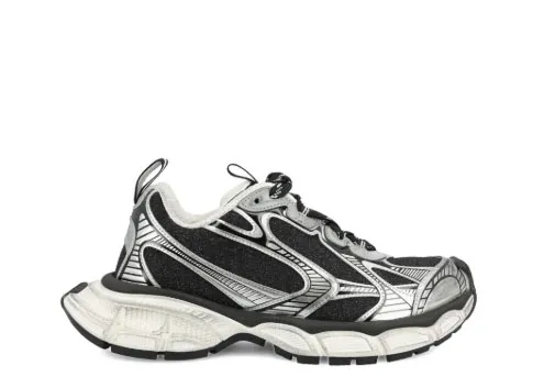 Balenciaga 3XL Lace-Up Black Silver