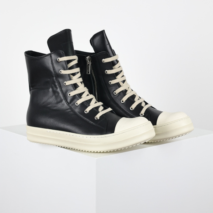 R!ck Owens Concordians Leather High Black Milk