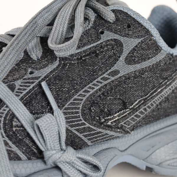 Balenciaga 3XL Distressed lace-up Sneakers Blue