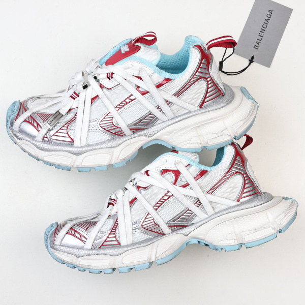 BALENCIAGA Men's 3xl Extreme Laces B Sneaker in White/red