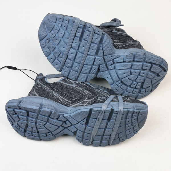 Balenciaga 3XL Distressed lace-up Sneakers Blue