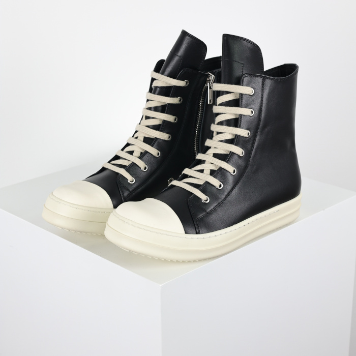 R!ck Owens Concordians Leather High Black Milk