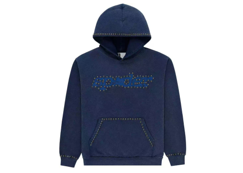 Sp5der Logo V3 Hoodie Navy