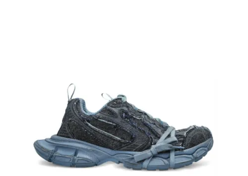 Balenciaga 3XL Distressed lace-up Sneakers Blue
