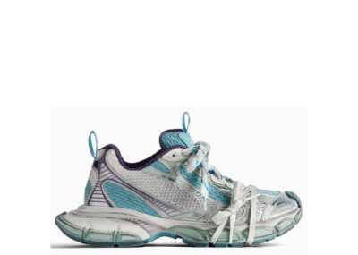 Balenciaga Blue 3XL Sneakers in Mesh & PU