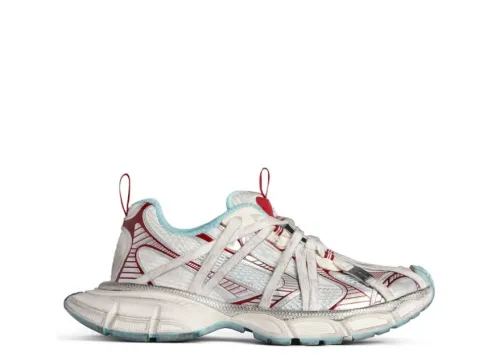 BALENCIAGA Men's 3xl Extreme Laces B Sneaker in White/red
