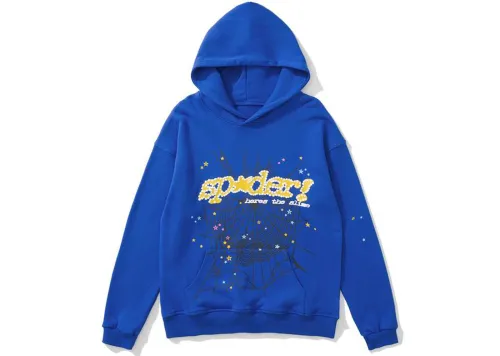 Sp5der TC Hoodie Blue