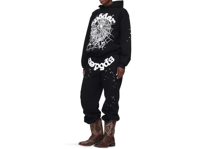 Sp5der OG Web Hoodie Heather Black