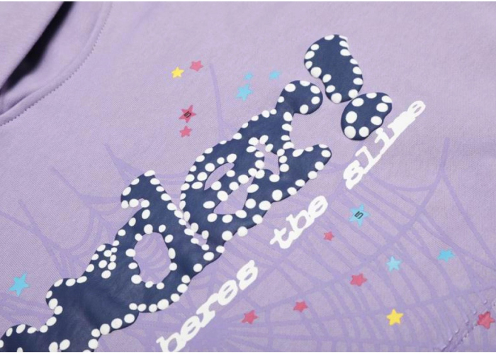 Sp5der Acai Hoodie Purple
