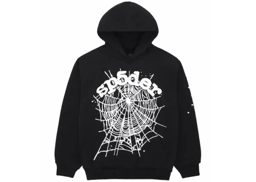 Sp5der OG Web Hoodie Heather Black