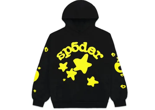 Sp5der Beluga Hoodie Onyx Yellow