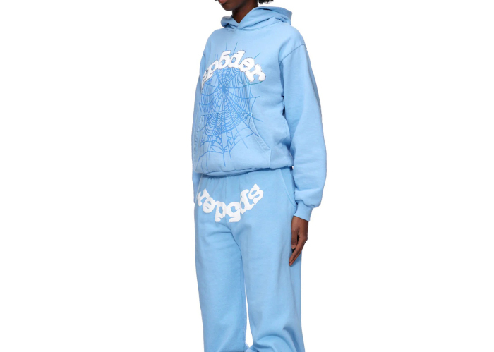 Sp5der Web Hoodie Sky Blue