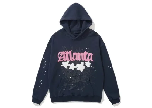 Sp5der Atlanta Hoodie Navy