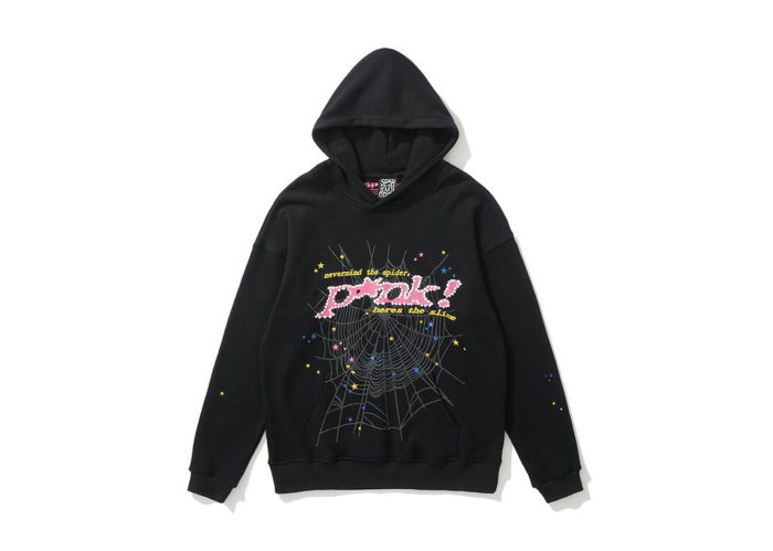 Sp5der P*NK Hoodie Black