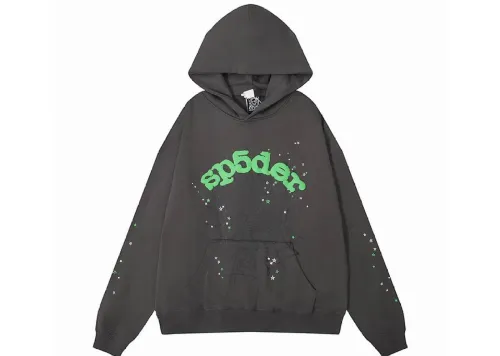 Sp5der Wait Web Hoodie Slate Grey