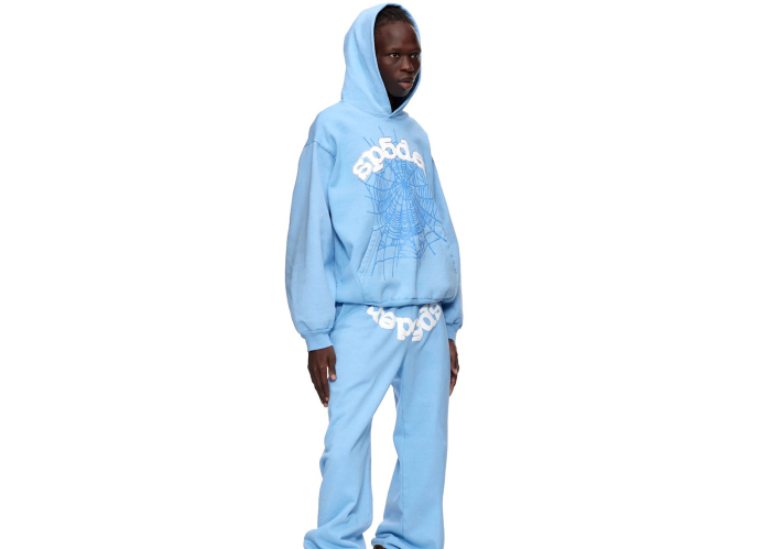 Sp5der Web Hoodie Sky Blue