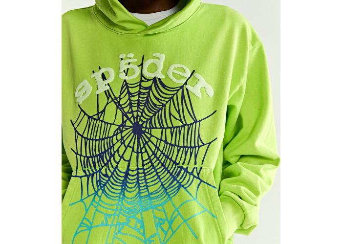 Sp5der Web Hoodie Slime Green