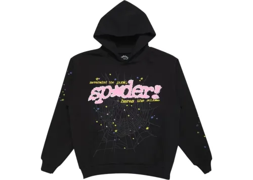 Sp5der P*NK V2 Hoodie Black