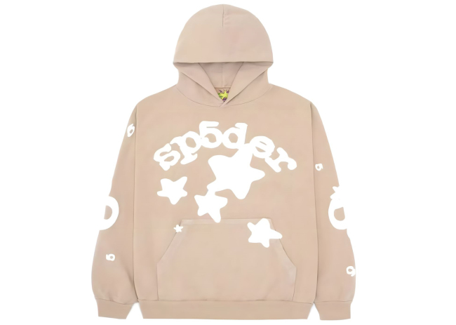 Sp5der Beluga Hoodie Light Brown
