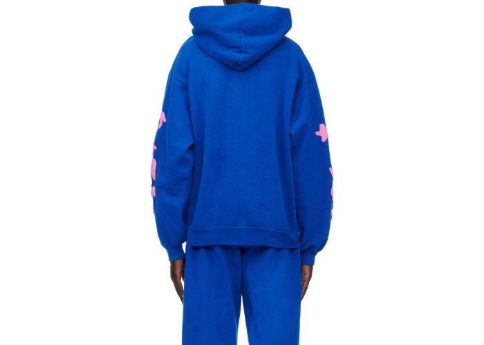 Sp5der Wordwide Star Beluga Blue Hoodie
