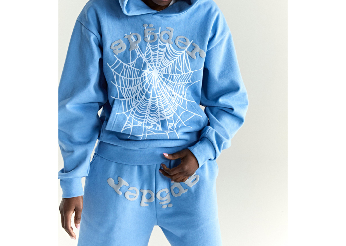 Sp5der OG Web V2 Hoodie Dusty Blue