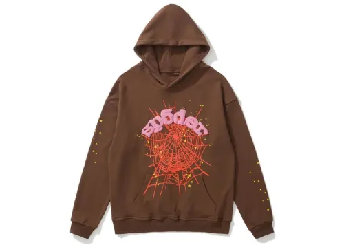 Sp5der Web Hoodie Brown