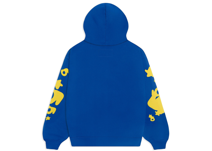 Sp5der Web Print Gothic TC5 Hoodie Blue