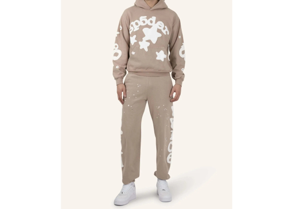 Sp5der Beluga Hoodie Light Brown