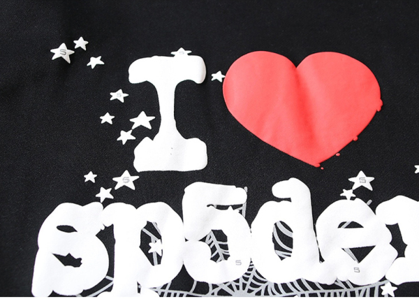 Sp5der I Heart SP5 Souvenir Hoodie Black