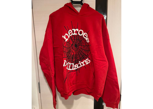 Sp5der × Metro Boomin Heroes & Villains Hoodie Red