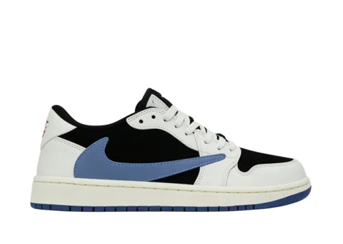 Travis Scott x Air Jordan 1 Low Black White Blue