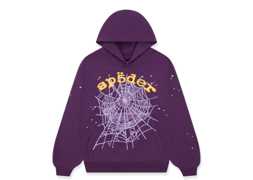 Sp5der Star OG Web V2 Hoodie Purple