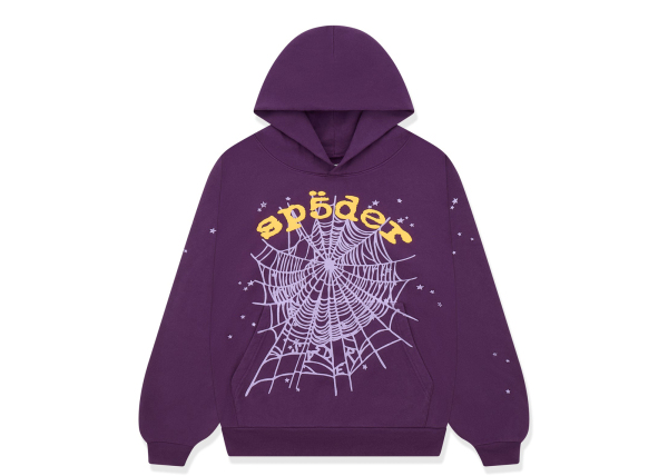 Sp5der Star OG Web V2 Hoodie Purple