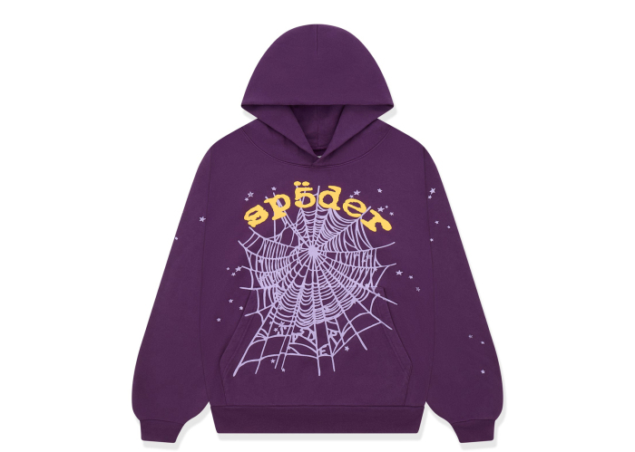 Sp5der Star OG Web V2 Hoodie Purple