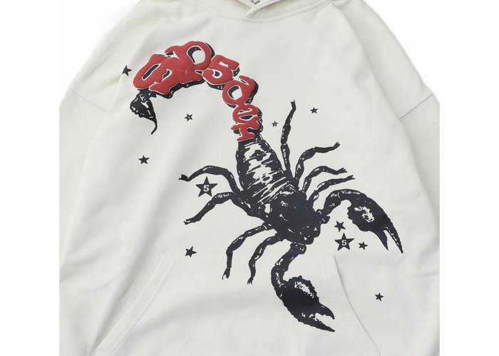 Sp5der x Mariah The Scientist Scorpion Hoodie Cream