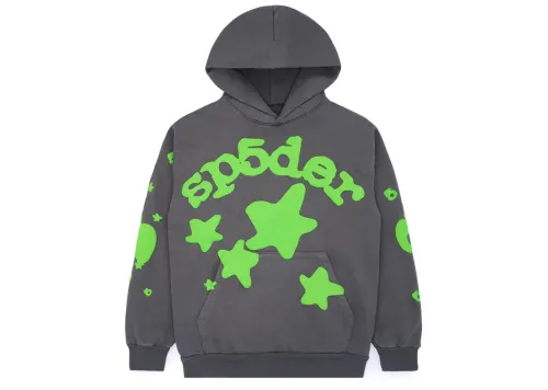 Sp5der Beluga Hoodie Slate Grey Green
