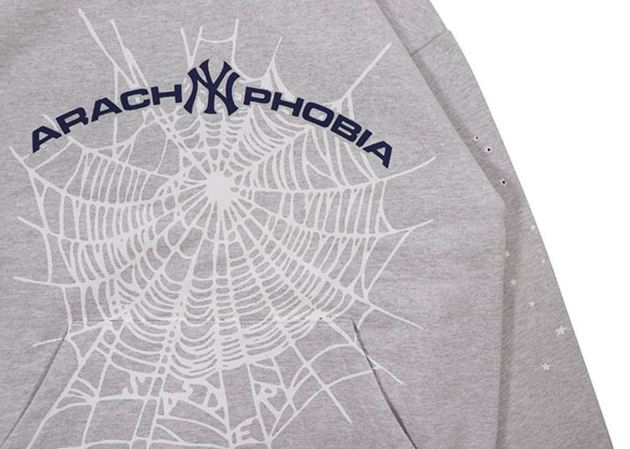 Sp5der Arach NY Phobia Hoodie Gray